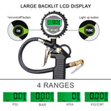 2 x RAW Customer Returns URAQT Digital Pressure Gauge, Digital Pressure Gauge with LCD Display, Tire Pressure Gauge for Car, Motorcycle, Truck, SUV - RRP €31.98