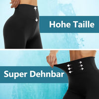 1 x Brand New TNNZEET Pack of 3 Cycling Shorts Women s High Waist Shorts Opaque Short Sports Pants Leggings for Sports Black Black Black, XXL  - RRP €21.17