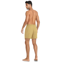 1 x Brand New Yaavii Men s Quick Dry 2 in 1 Swim Shorts - Compression Lining - Zipped Pocket and Interior Khaki L  - RRP €22.8