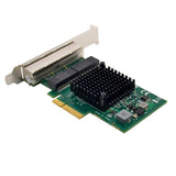 1 x RAW Customer Returns Quad-Port PCIe Gigabit Ethernet Server Adapter with NetXtreme BCM5719 Chipset PCI Express 1000M Network LAN Card for Windows Server Linux Ubuntu VMware BCM5719-4P  - RRP €74.03