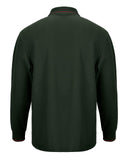 1 x RAW Customer Returns HMIYA men s polo shirt long sleeve, cotton, comfortable polo with casual collar, light long sleeve shirt, dark green, L - RRP €28.99