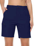 1 x RAW Customer Returns AjezMax Women s Shorts Lightweight Bermuda Shorts Hiking Pants Outdoor Sports Cargo Pants Summer Quick-drying Breathable Leisure Shorts Navy Blue L - RRP €31.25