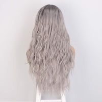 1 x RAW Customer Returns ColorfulPanda Wig Gray Women s Ombre Silver Gray Long Curly Natural Synthetic Hair Wigs for Women, Everyday Cosplay Costume Party Halloween Gray Wig 26 Inches - RRP €27.18