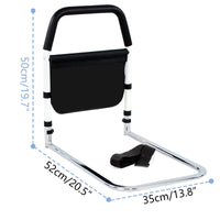 1 x RAW Customer Returns IBVIVIC Bed Rail with Storage Bag Carbon Steel Safety Handles for Elderly Disabled Anti-Fall Bed Rail U Shape  - RRP €70.54