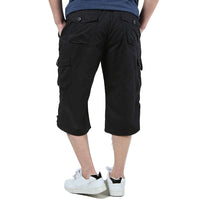 1 x RAW Customer Returns KEFITEVD Men s 3 4 Capri Shorts Knee Length Cargo Shorts Loose Work Shorts with 7 Pockets,Black,40 - RRP €40.32