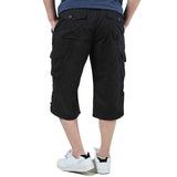 1 x RAW Customer Returns KEFITEVD Men s 3 4 Capri Shorts Knee Length Cargo Shorts Loose Work Shorts with 7 Pockets,Black,40 - RRP €40.32