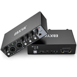 1 x RAW Customer Returns USB Audio Interface, EBXYA 24-bit 192 kHz USB sound card for Mac, PC, Phone, with MIC XLR Line inputs, High Fidelity XENYX Mic Preamps for Recording, Streaming and Podcasting - RRP €65.02