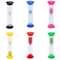 2 x RAW Customer Returns moinkerin 6 Pieces Hourglass Sand Timer Toy 30s 1min 2min 3min 5min 10min for Children Brushing Teeth, School, Kindergarten, Office, Scheduled Activities - RRP €15.84