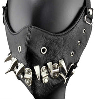 1 x Brand New VIGVAN Men Women Steampunk Retro Gothic Leather Mask Halloween Cosplay Gears Mask Spike Mask Ghost Button Mask  - RRP €18.14