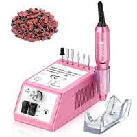 1 x Brand New WEIYI nail cutter, electric nail cutter set, manicure electric nail file pedicure nail grinder file professional nail design nail care device low vibration with 6 drills 106 grinding sleeves pink - RRP €35.28