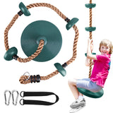 1 x RAW Customer Returns Swing Outdoor Children Climbing Rope Swing with Platform, for Children Tree Disc Swing Climbing Rope Outdoor Plate Swing for Garden, Load Capacity up to 200kg - RRP €36.98