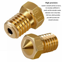 1 x RAW Customer Returns 3D pieces nozzles 0.4 mm 0.2 mm 0.6 mm, 3D printer brass hotend nozzles with for 1.75 mm filament V5-V6 3D printer for Anycubic I3 Mega Prusa I3 MK3 MK3S Chiron Anet A8 CTC Printer - RRP €11.09