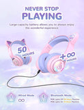 1 x RAW Customer Returns iClever Bluetooth headphones for children over the ear, adjustable 74 85 94dB volume control, 50 hours of playtime, Bluetooth 5.2, children s headphones with microphone for school tablet mobile phone PC - RRP €36.05