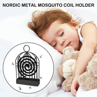 1 x Brand New Creative Iron Mosquito Incense Holder, Spiral Insect Holder, Mosquito Coil Iron Holder, Mosquito Coil Holder Incense Holder, Suitable for Home, Living Room, Bedroom, Camping, Black - RRP €8.59