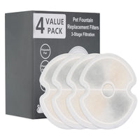 1 x RAW Customer Returns Replacement filter for drinking fountain for cats, filter drinking fountain cats, drinking fountain filter with resin and activated carbon 4 pack  - RRP €10.07