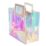 1 x RAW Customer Returns Holographic Small Gift Bag with Handle 21.5x20.5x10.5cm Clear Gift Bag Birthday for Her Women Gift Bag Reusable Gift Packaging - RRP €7.01