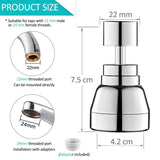 1 x RAW Customer Returns 3 Modes Faucet Attachment Swivel, 360 Rotatable Multifunctional Faucet Aerator, Faucet Extension Kitchen, Water Saver for Faucet Shower Kitchen Bathroom Attachment Silver 2  - RRP €17.99