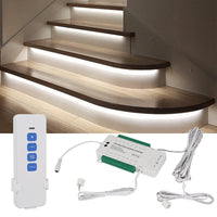 1 x RAW Customer Returns LED stair lighting with motion detector, LED stair sensor light, complete stair light set, step light, LED stair light bar - 16 steps white light 4000K  - RRP €169.99