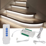 1 x RAW Customer Returns LED stair lighting with motion detector, LED stair sensor light, complete stair light set, step light, LED stair light bar - 16 steps white light 4000K  - RRP €169.99