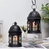 1 x RAW Customer Returns JHY DESIGN Hanging Candle Lanterns 21cm High Set of 2 Garden Lanterns Metal Glass Window Candle Holder for Real Candle Garden Indoor Wedding Bedroom Outdoor Living Room Bedside Balcony White  - RRP €34.7