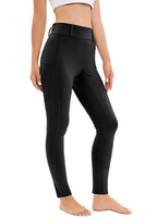 1 x RAW Customer Returns Riding leggings women full seat with mobile phone pocket, high waist riding pants women girls stretch with belt loops black L - RRP €36.98