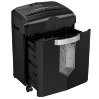 1 x RAW Customer Returns Bonsaii 12-sheet cross-cut paper shredder, runs for 60 minutes, high-performance shredder for home office, P4 micro-cut paper shredder with 4 rollers 16L container C266-B  - RRP €99.99