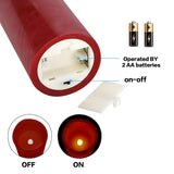 2 x Brand New OSHINE LED Candles Flameless Candles 300 hours of decorative candle pillars in a set of 3, 10-button remote control with 24-hour timer function 3 1, red  - RRP €32.76