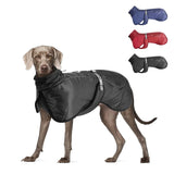 1 x Brand New Winter Coats for Dogs Clothes Waterproof Dog Jacket Coat Jacket Soft Warm Reflective Clothing for Dogs Black, 2XL Chest Girth 62-68cm,Back Length 43cm  - RRP €16.8