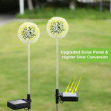 1 x RAW Customer Returns BUCASA Solar Lamps for Outdoor Garden, 4 Pack Solar Lights for Outdoor Dandelion with Colored LED, IP65 Waterproof Solar Flower Lamp for Lawn Balcony Terrace Yard Christmas Decoration - RRP €29.99