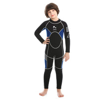 1 x RAW Customer Returns ZCCO Kids Wetsuit, 2.5mm Neoprene Thermal Swimsuit, Youth Swimsuit for Boys and Girls Long Sleeve Thermal Suit for Diving, Swimming, Surfing... Blue, S  - RRP €39.99