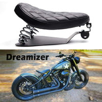 1 x RAW Customer Returns DREAMIZER Motorcycle Bobber Seat, Motorcycle Solo Seat With Spring Mount Base Plate For Sportster Forty Eight 48 XL883 1200 Chopper Custom - RRP €67.99