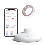 1 x RAW Customer Returns Femometer Smart Ring for Fertility and Ovulation Tracking, Wearable Temperature Monitoring Sensor with App Auto-Sync, Period and Sleep Analysis, Size 9 - RRP €131.09