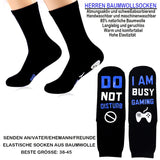 1 x Brand New RSHVSMS Novelty Men Women Funny Socks, Fun Game Socks, Super Cool Letter Game Cotton Socks, High Elasticity Sizes 38-45, The Best Gift for Teenage Players Black  - RRP €12.1