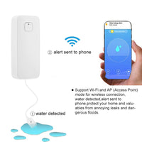 1 x RAW Customer Returns Water Leak Detector Smart WiFi Wireless Water Flood Sensor High Sensitivity Leak Detector Alarm APP Notification for Tuya for Household Basement - RRP €24.0