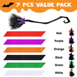 3 x RAW Customer Returns JOYIN 54.5 Witch Broom with Ribbons for Kids Halloween Evil Witches Broomstick, Costume Parties, Photo Booth Accessories, Halloween Decorations, Carnival - RRP €84.66