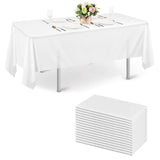 1 x RAW Customer Returns Tvvcalk 10 pieces tablecloth white, disposable tablecloth beer tent set, waterproof birthday tablecloths, tablecloth for party, wedding, Christmas, 150 280cm - RRP €26.99