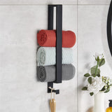 5 x RAW Customer Returns CCKOLE No Drilling Towel Rack, Matte Black, 304 Stainless Steel Bathroom Towel Rack, Self Adhesive Bathroom Towel Holder, Guest Towel Bar with Hook, 40cm - RRP €141.1