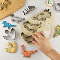 1 x Brand New FYting Pack of 8 dinosaur cookie cutters, funny cookie cutters, animal cookie cutters, stainless steel cookie cutters, suitable for birthdays, dinosaur party decorations dinosaurs . - RRP €20.4