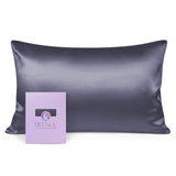 1 x RAW Customer Returns OLESILK 100 Silk Pillowcase Pillowcase Hair and Skin Care with Hidden Zipper 19 Momme 1 Piece Charcoal 50x70cm - RRP €27.99