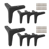 1 x RAW Customer Returns DBREAKS Pack of 8 furniture feet, 10 cm triangle table legs, black metal feet, for coffee tables, cabinets, sofas, bedside tables, TV cabinets, drawers, with screws - RRP €26.21