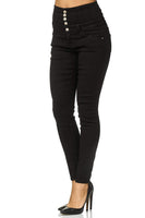 1 x RAW Customer Returns Elara Damen Jeans Stretch Skinny High Waist Chunkyrayan EL60 Schwarz-42 XL  - RRP €28.94