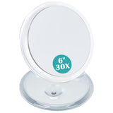 1 x RAW Customer Returns B Beauty Planet 30X Magnifying Mirror with Suction Cups, Travel Makeup Mirror, 15cm Diameter - RRP €18.29