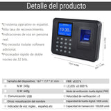 1 x RAW Customer Returns Attendance Machine, Biometric Fingerprint Attendance Machine with Spanish System LCD Screen, Capacity of 100,000 Records, 2.4 Inch, with 16G U Disk - RRP €62.71