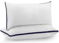 1 x RAW Customer Returns Utopia Bedding Pillows 2 Units , 40 x 70 cm Microfiber Fabric with 3D Polyester Filling, Breathable and Soft Navy Blue  - RRP €23.8