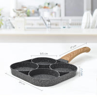 1 x RAW Customer Returns joeji s Kitchen Mini Pancake Pan - Fried Egg Pan Induction Pancake with 4 compartments - Fried Egg Pan with Egg Cavities - Frying Pan Non-Stick - RRP €20.17