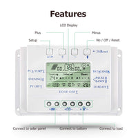 1 x RAW Customer Returns SolaMr 10A Solar Charge Controller 12V 24V Automatic Voltage Detection Solar Panel Intelligent Controller with LCD Display - T10 - RRP €39.46