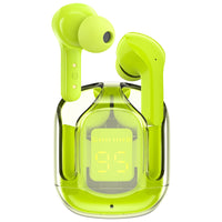 1 x RAW Customer Returns ACEFAST T6 Bluetooth Headphones, 2024 In Ear Headphones, Wireless Bluetooth 5.3 Headphones with ENC Microphone, 25 Hours Playback, Deep Bass, Transparent Earbuds Sport, Touch Control, Green - RRP €32.12