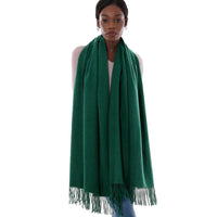 1 x RAW Customer Returns Scarf Shawl Winter Woman Stole Green Spaosa Scarves Foulard Pashmina Elegant Ceremony - RRP €24.0