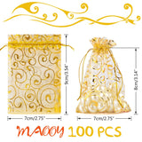 1 x RAW Customer Returns MAOOY 100 Pieces Gold Organza Gift Bags, 7x9cm Drawstring Jewelry Organza Wedding Gift Bag, Birthday Party Gift Bag, Candy Christmas Gift Bag - RRP €22.8