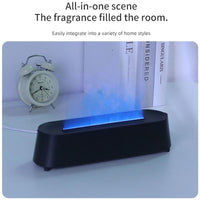 1 x RAW Customer Returns Airmpa Aroma Diffuser 200ML, Aroma Diffuser with Flame Effect, Humidifier Light with 7 Color Changes, Diffuser for Essential Oils, Can Be Used in the Bedroom, Office, Yoga Black  - RRP €24.1